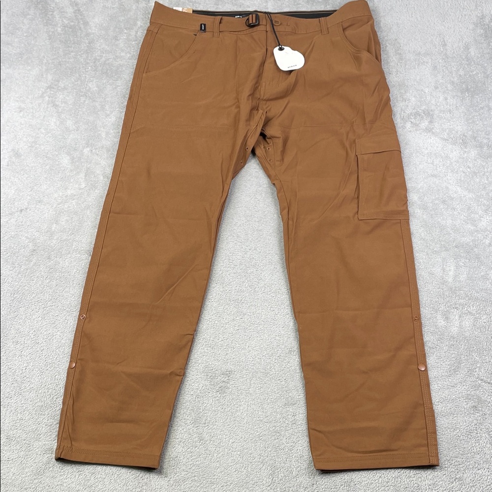 NEW Prana 36/30 Stretch Zion Slim Pant II Men's Sepia Brown Hiking Outdoors